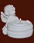 Preview: Engel Teelicht Keramik weiss Höhe: 7 cm