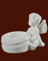 Preview: Engel Teelicht Keramik weiss Höhe: 7 cm