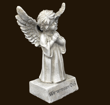 Engel stehend «Wir vermissen dich» (Figur 1) Höhe: 21 cm