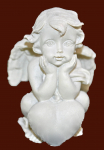 Engel sitzend mit Herz (Figur 1) Höhe: 5 cm