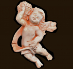 Terracotta-Engel zum Aufhängen (Figur 3) Höhe: 17 cm