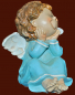 Preview: Engel sitzend blau Höhe: 9 cm