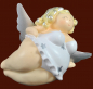 Preview: Engel-Frau liegend weiss Höhe: 10 cm