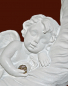 Preview: Engel schlafend in Feder (Figur 2) Höhe: 12,5 cm