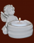 Preview: Engel Teelicht Keramik braun Höhe: 7 cm