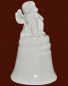 Preview: Engel-Glocke Keramik weiss Höhe: 13 cm