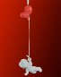 Preview: IGOR mit Ballon (Figur 4) Höhe: 7 cm