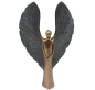 Preview: Bronze-Engel mit rauhen Flügeln Höhe: 17 cm
