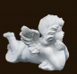 Preview: Engel liegend weiss (Figur 2) Höhe: 9 cm