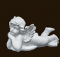 Preview: Engel liegend weiss (Figur 2) Höhe: 9 cm