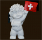 Preview: IGOR mit Schweizerfahne (Figur 1) Höhe: 7,5 cm