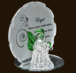 Preview: Glasengel grün mit Engelspruch (Figur 2) Höhe: 10 cm