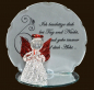 Preview: Glasengel rot mit Engelspruch (Figur 3) Höhe: 10 cm