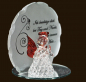 Preview: Glasengel rot mit Engelspruch (Figur 3) Höhe: 10 cm