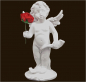 Preview: Engel stehend mit Rose (Figur 2) Höhe: 14 cm