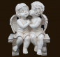Preview: Engelpaar auf Bank Höhe: 24 cm