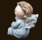 Preview: Engel sitzend blau Höhe: 26 cm