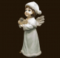 Preview: Winter-Engel stehend mit Herz (LED-Beleuchtung) Höhe: 25 cm