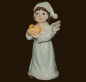 Preview: Winter-Engel stehend mit Herz (LED-Beleuchtung) Höhe: 25 cm