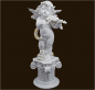 Preview: Engel auf Säule mit Geige Höhe: 38 cm