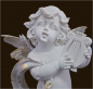 Preview: Engel auf Säule mit Leier Höhe: 38 cm