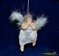 Preview: Engel-Frau im Glitzer-Kleid weiss  Höhe: 12 cm