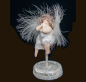 Preview: Engelfrau auf Sockel (Figur 3) silber Höhe: 13 cm