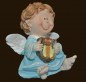 Preview: Engel mit Harfe hellblau Höhe: 5,5 cm