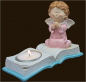 Preview: Engel auf Buch mit Teelicht (Figur 1) Höhe: 10 cm
