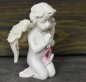 Preview: Engelchen mit rosa Kristallherz (Figur 2) Höhe: 7,5 cm