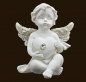 Preview: Engelchen mit Herz (Figur 2) Höhe: 4,5 cm