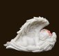 Preview: Engelchen schlafend in Flügel mit rosa Rosen (Figur 2) Höhe: 3,5 cm