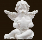 Preview: Engelchen sitzend mit Stern (Figur 4) Höhe: 5 cm