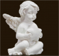Preview: Engelchen sitzend mit Stern (Figur 4) Höhe: 5 cm