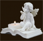 Preview: Engel mit Teelicht auf Buch (Figur 1) Höhe: 8,5 cm