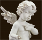 Preview: Engelfigur auf Säule sitzend Höhe: 36 cm