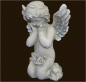 Preview: Engel kniend mit Rose Höhe: 17 cm