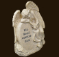 Preview: Engel auf Stein mit Taube «Ein Engel schütze Dich» Höhe: 18 cm