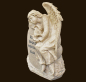 Preview: Engel auf Stein mit Taube «Ein Engel schütze Dich» Höhe: 18 cm