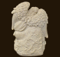 Preview: Engel auf Stein mit Taube «Ein Engel schütze Dich» Höhe: 18 cm