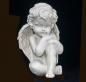 Preview: Engel sitzend weiss (Figur 1) Höhe: 11 cm