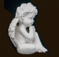 Preview: Engel sitzend weiss (Figur 1) Höhe: 11 cm