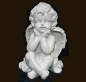 Preview: Engel sitzend weiss (Figur 6) Höhe: 11 cm