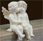 Preview: Engelpaar auf Kante sitzend (Figur 1) Höhe: 8 cm