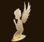 Preview: Engel-Silhouette gold (Figur 2) Höhe: 21 cm