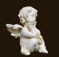 Preview: Sitzendes Engelchen antikweiss (Figur 2) Höhe: 6 cm