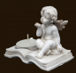 Preview: Engel mit Teelicht auf Buch (Figur 1) Höhe: 7 cm