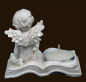 Preview: Engel mit Teelicht auf Buch (Figur 1) Höhe: 7 cm
