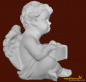 Preview: Engelchen mit Herz-Geschenk Höhe: 4,5 cm