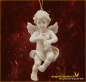 Preview: Engelfigur mit Horn zum Aufhängen Höhe: 12 cm
